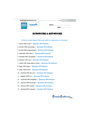 Synonyms and Antonyms English FlashcardsQuizlet