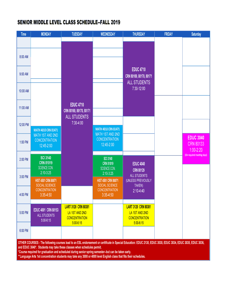 Fillable Online Excel Schedule Template. Monday to Friday Schedule ...