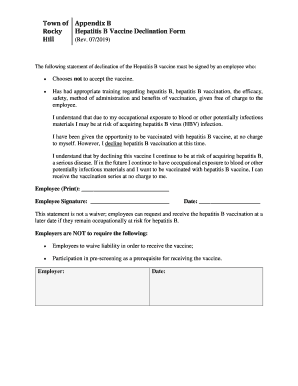 Fillable Online Declination Form: Hepatitis-B Vaccine Name of Employee ...