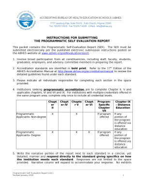 Self Evaluation Resource Document - DEAC