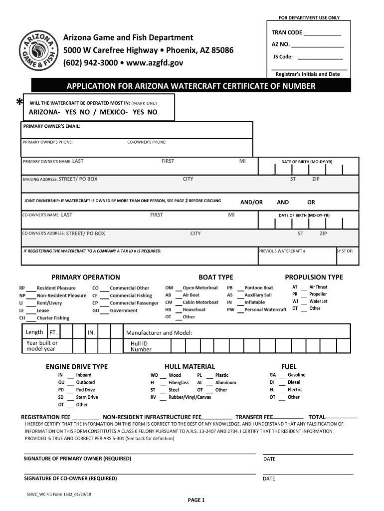 Game & Fish Department 5000 W Carefree Hwy Phoenix, AZ Preview on Page 1