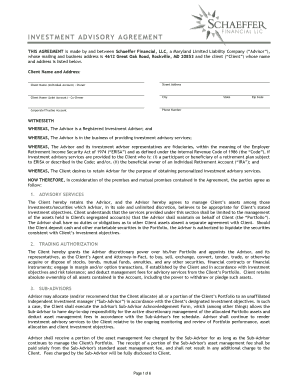 Investment Advisory Agreement