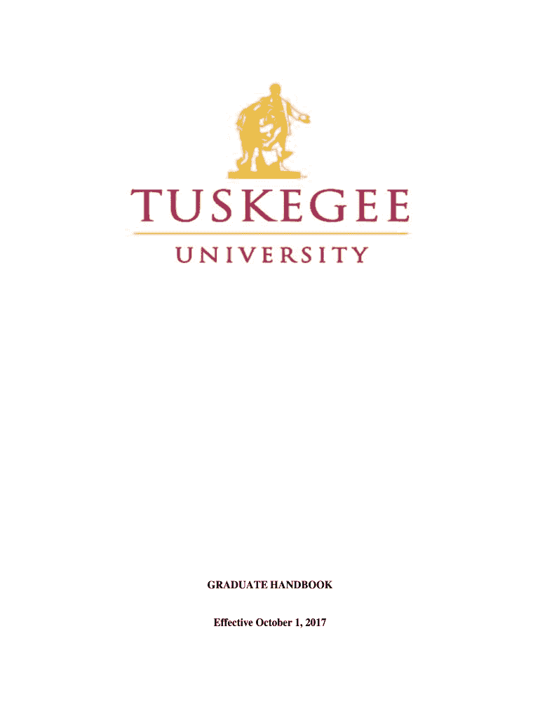 Fillable Online Tuskegee University GRADUATE STUDENT HANDBOOK Fax Email ...