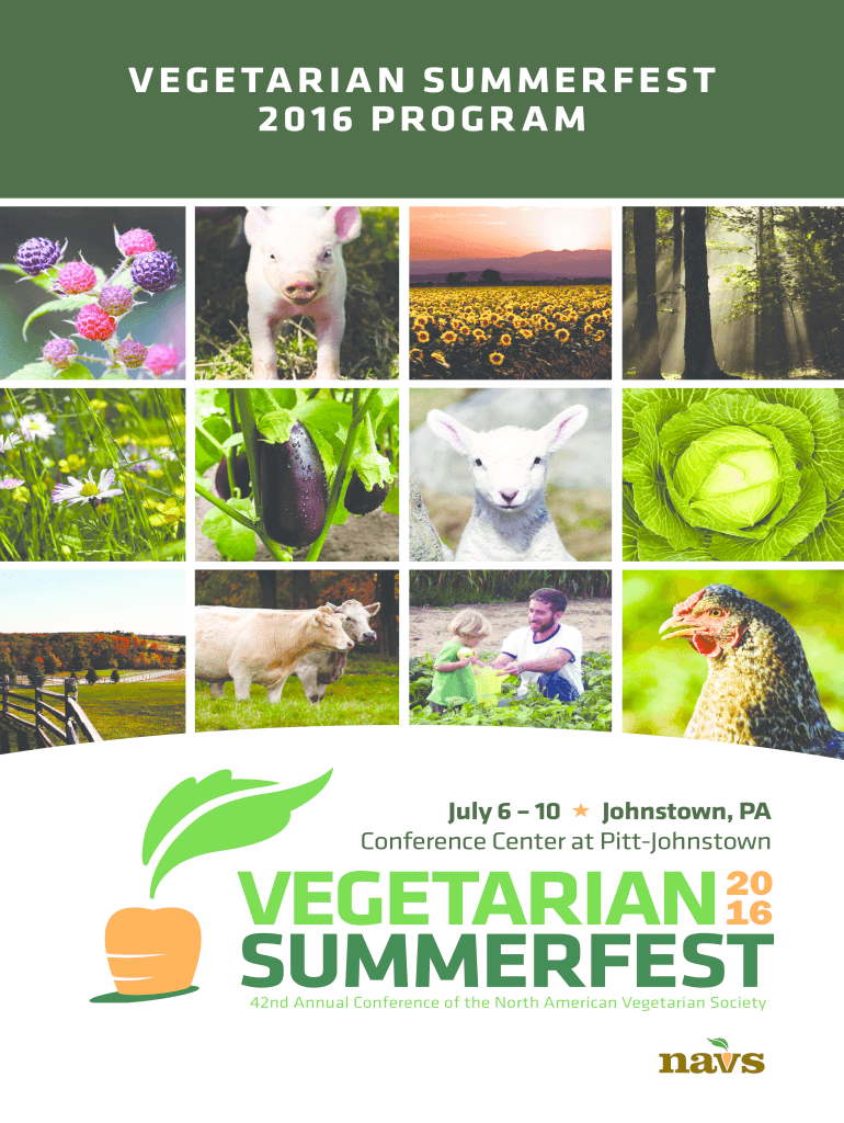 Fillable Online summerfest Vegan Summerfest North