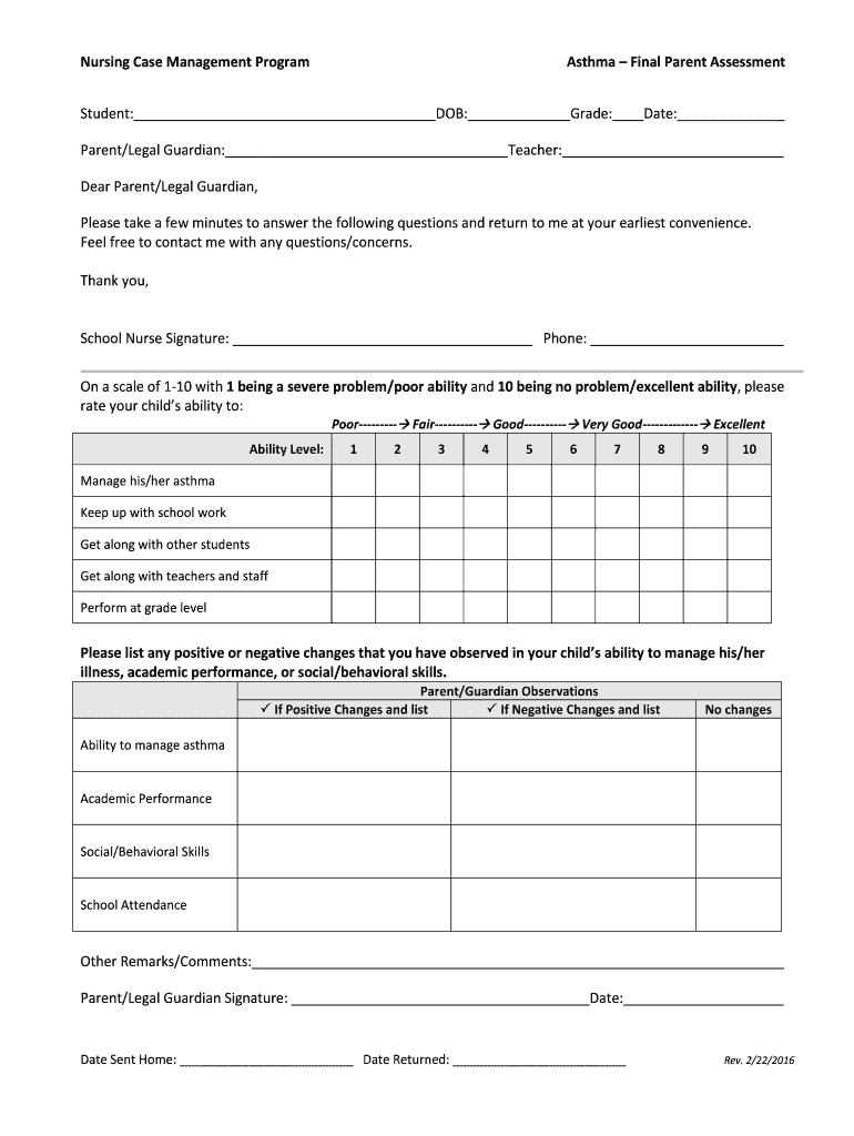 Fillable Online Nursing Case Management Program Fax Email Print pdfFiller