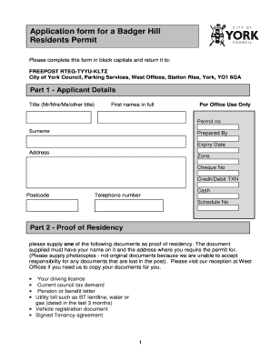 Badger Hill Application Form - york.gov.uk