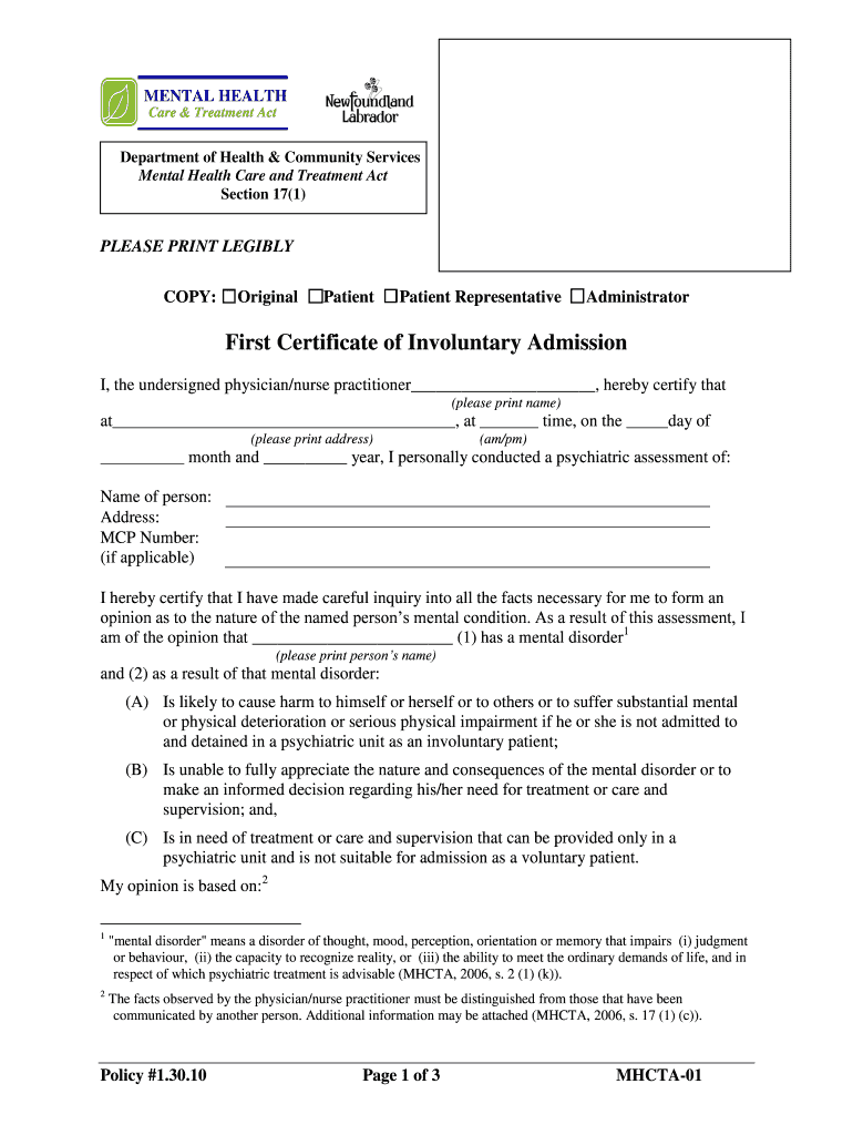 Care & Treatment Act Preview on Page 1