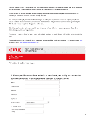 View Survey - Netflix Post Partner Program