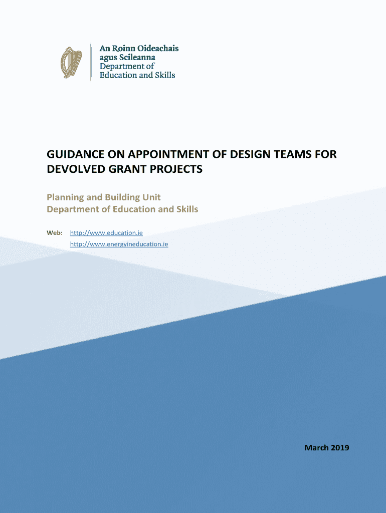 Fillable Online Guidance for Appointing Design Teams for Devolved Grant ...