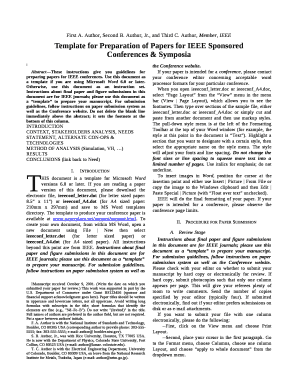 Abstract-These instructions give you guidelines for preparing papers for IEEE conferences