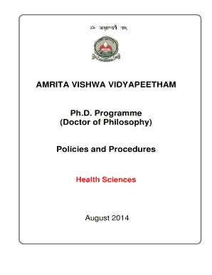 AMRITA VISHWA VIDYAPEETHAM Ph.D. (Doctor of ...