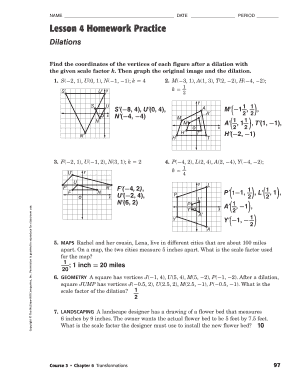 dilations common core geometry homework answers