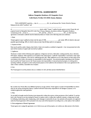 rental agreement - Bahamas Vacation Rental, Nassau