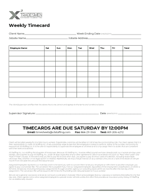 weekly timecard