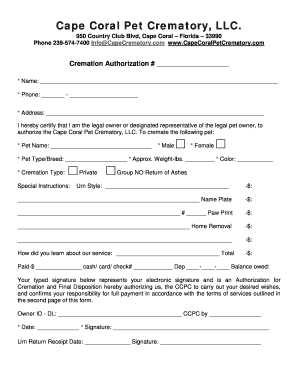 cape coral pet crematory