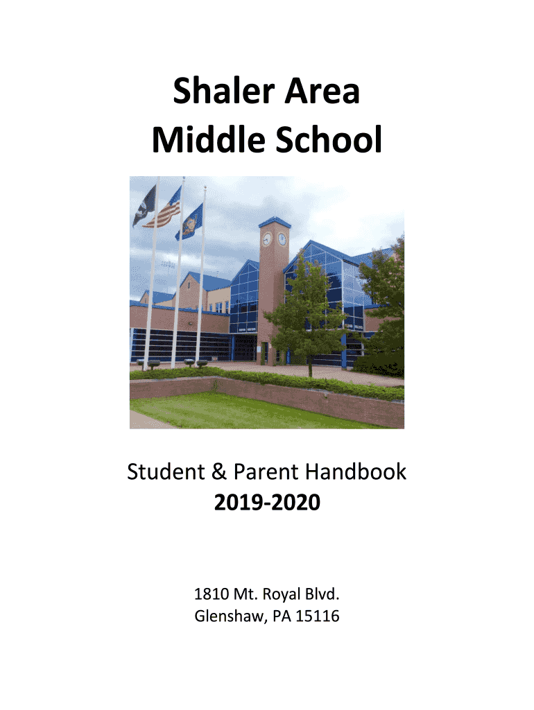 Fillable Online Shaler Area Middle School Shaler Area School District
