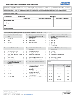 INVESTOR SUITABILITY ASSESSMENT FORM INDIVIDUAL