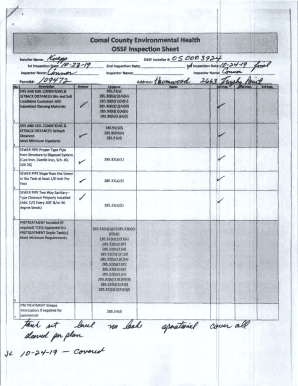 On-site Sewer Facilities Information - Inspections and Permits