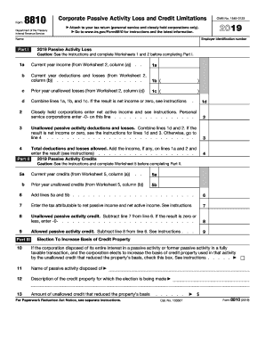 IRS Form 8810 2019