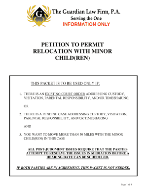 Petition to Relocate with Minor Child(ren) - Thirteenth Judicial ...