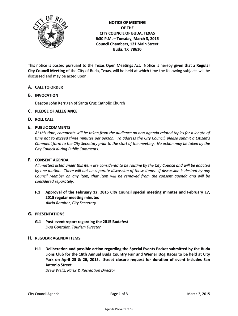 Fillable Online ci buda tx Plum Creek Watershed Protection Plan Final Report Texas Fax