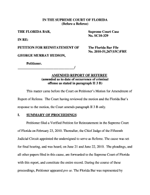 PETITION FOR REINSTATEMENT OF - Florida Supreme Court