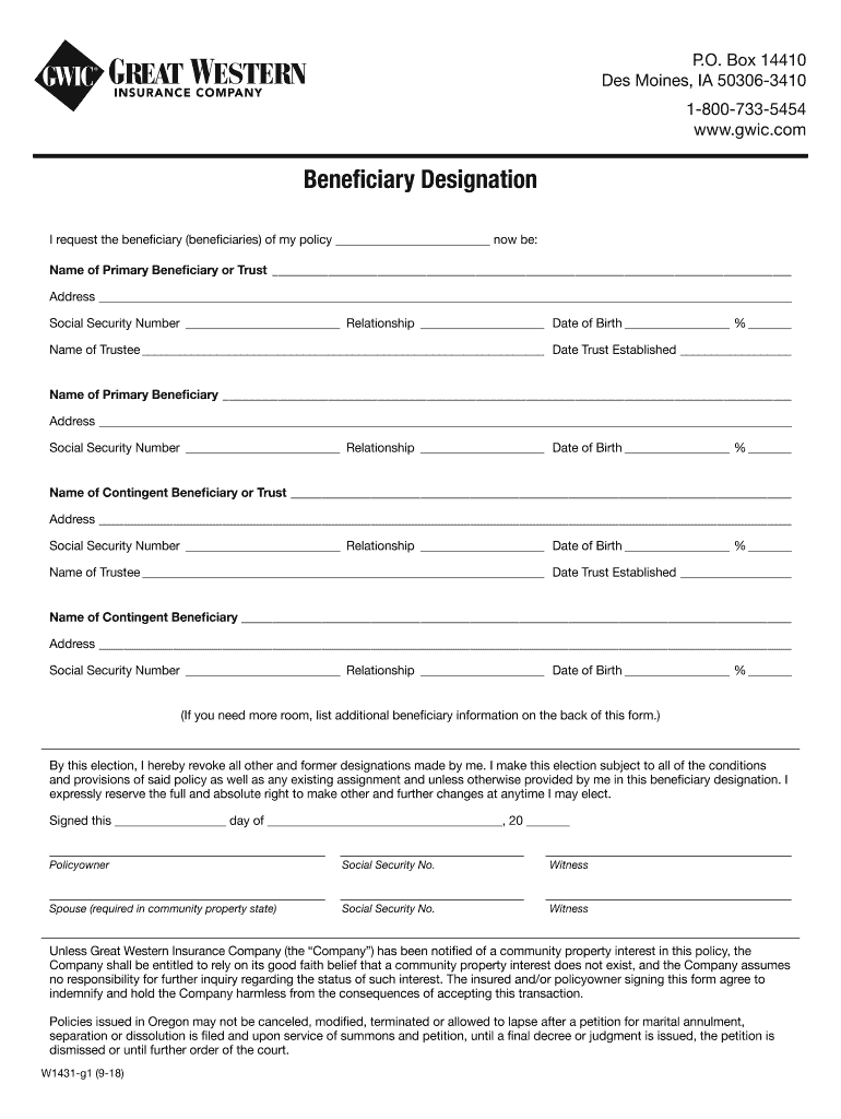 great western insurance claim form Preview on Page 1