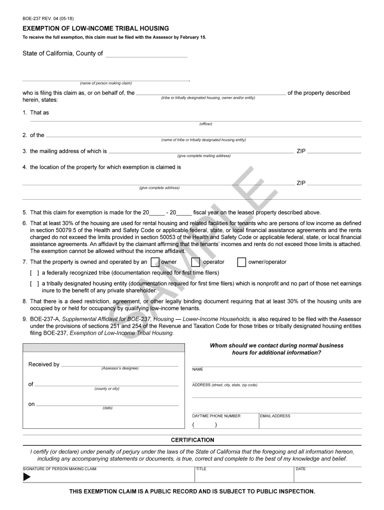 Fillable Online Property Tax Welfare Exemption California State Board