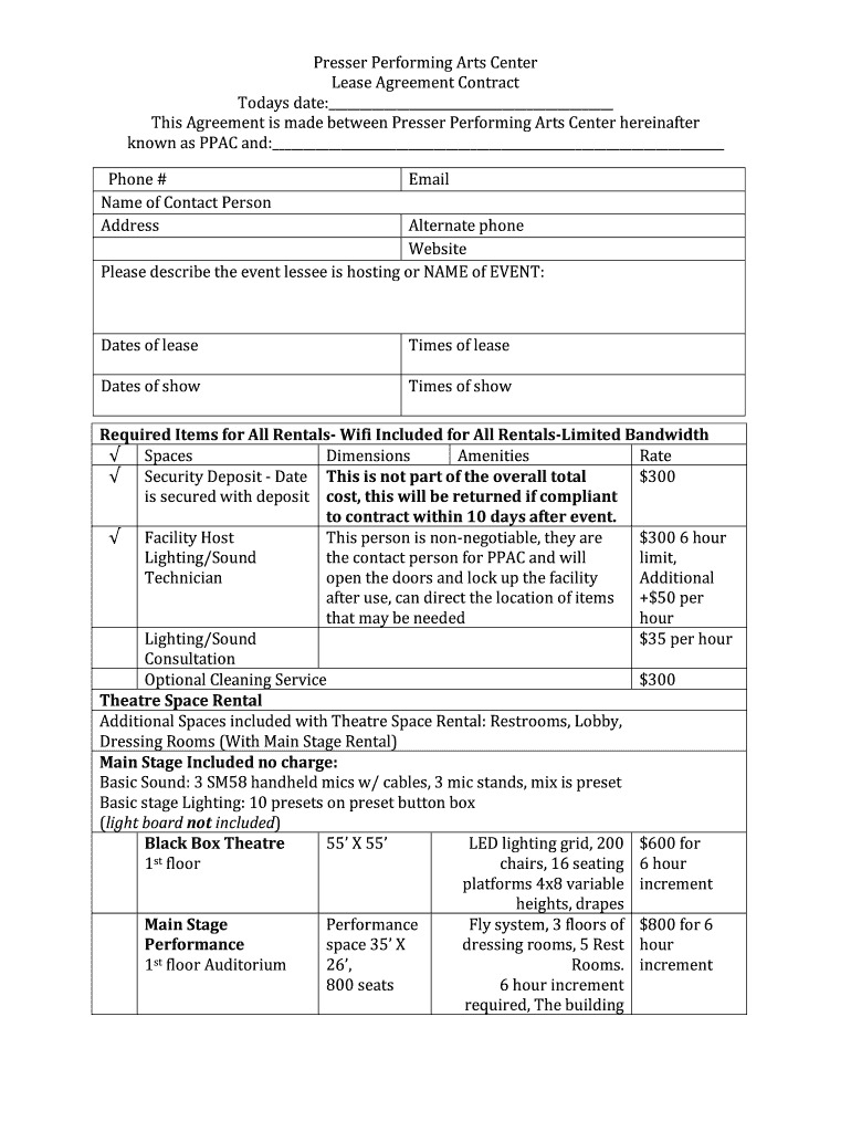 mo lease agreement contract print Preview on Page 1