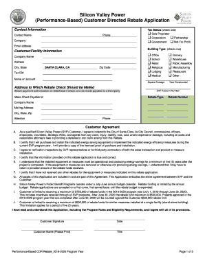 Customer Directed RebateSilicon Valley Power