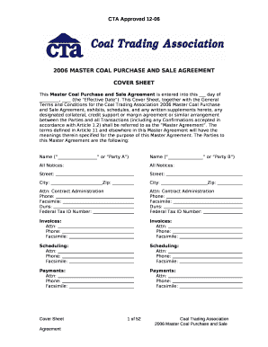 Master Coal Purchase and Sale Agreement - Southern ...