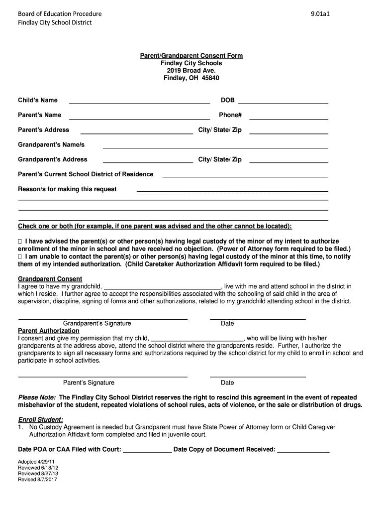 Fillable Online Parent/Grandparent Consent Form Fax Email Print - pdfFiller
