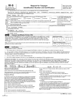 Fillable Online Form W-9 - Request for Taxpayer W-9 Request for ...