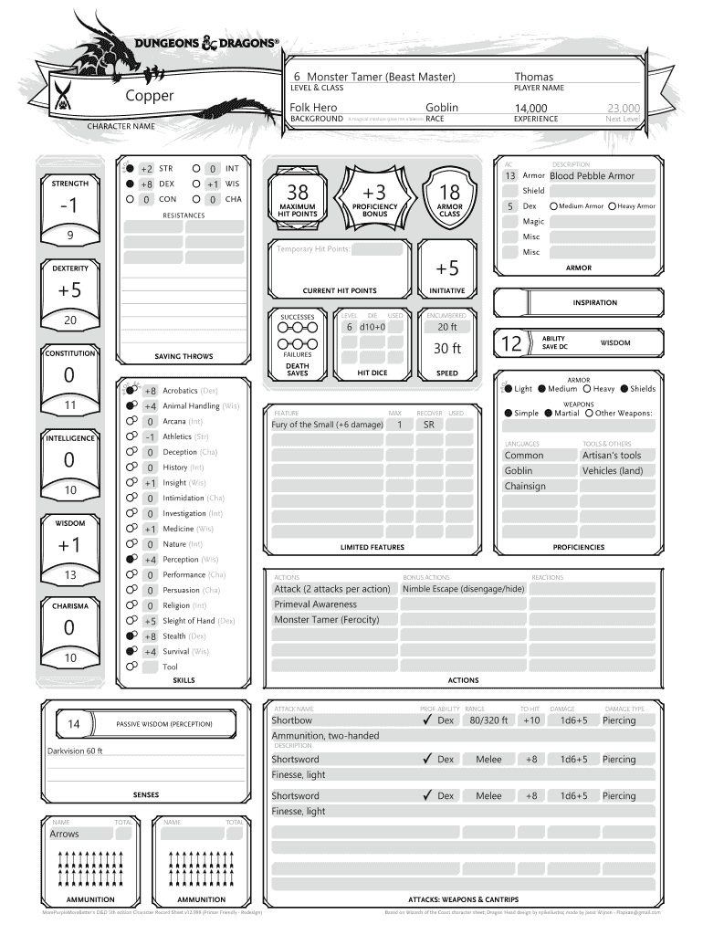 Fillable Online character sheet - Squarespace Fax Email Print - pdfFiller