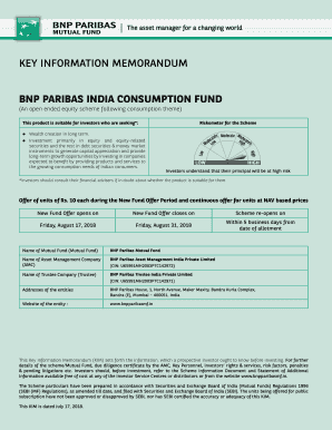 key information memorandum bnp paribas india consumption ...