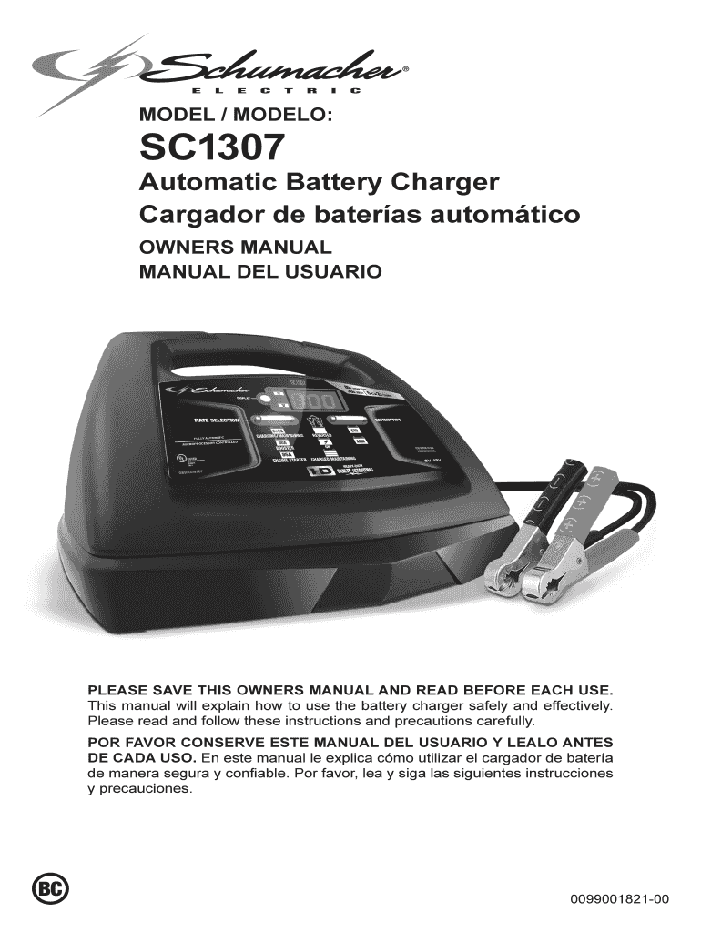 schumacher battery charger indicator lights Preview on Page 1