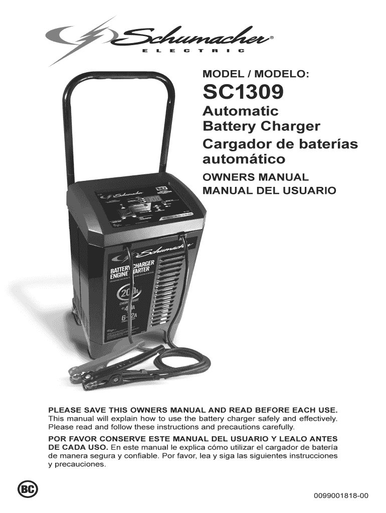Schumacher Sc1309 Manual Fill Online, Printable, Fillable, Blank