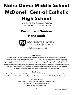 parent and student handbook