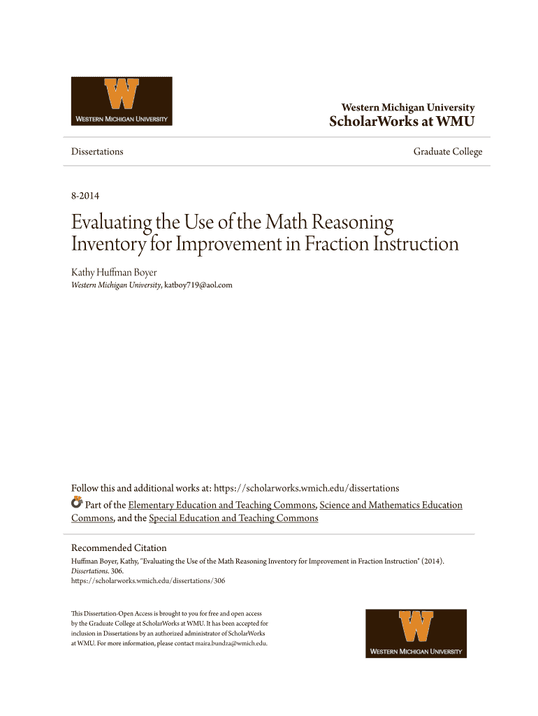 Fillable Online Evaluating the Use of the Math Reasoning Inventory for ...