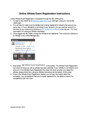 Online Athlete Event Registration Instructions - My USSA