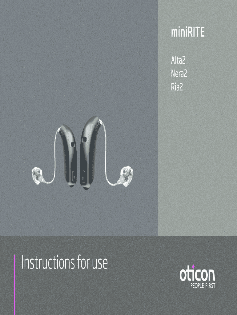Oticon Alta 2 Pro Manual Fill Online, Printable, Fillable, Blank