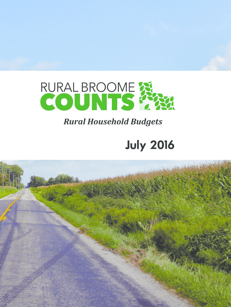 Fillable Online Rural Broome Counts Rural Household Budgets Table of Fax Email Print