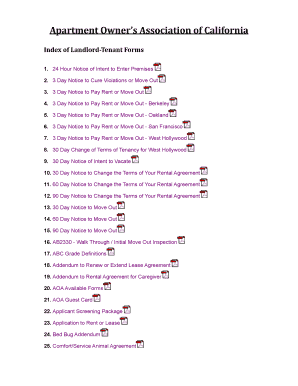 California-apartment-owners-association-index-of-landlord-tenant-forms