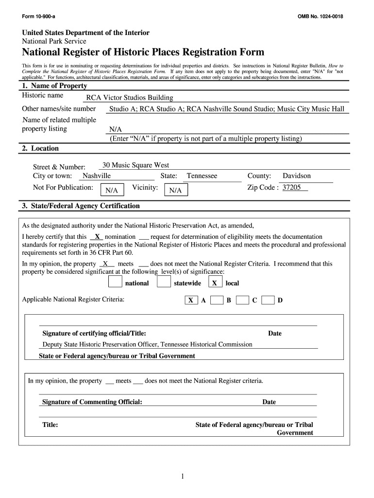 Fillable Online jewlscholar mtsu Fillable Online NATIONAL REGISTER OF