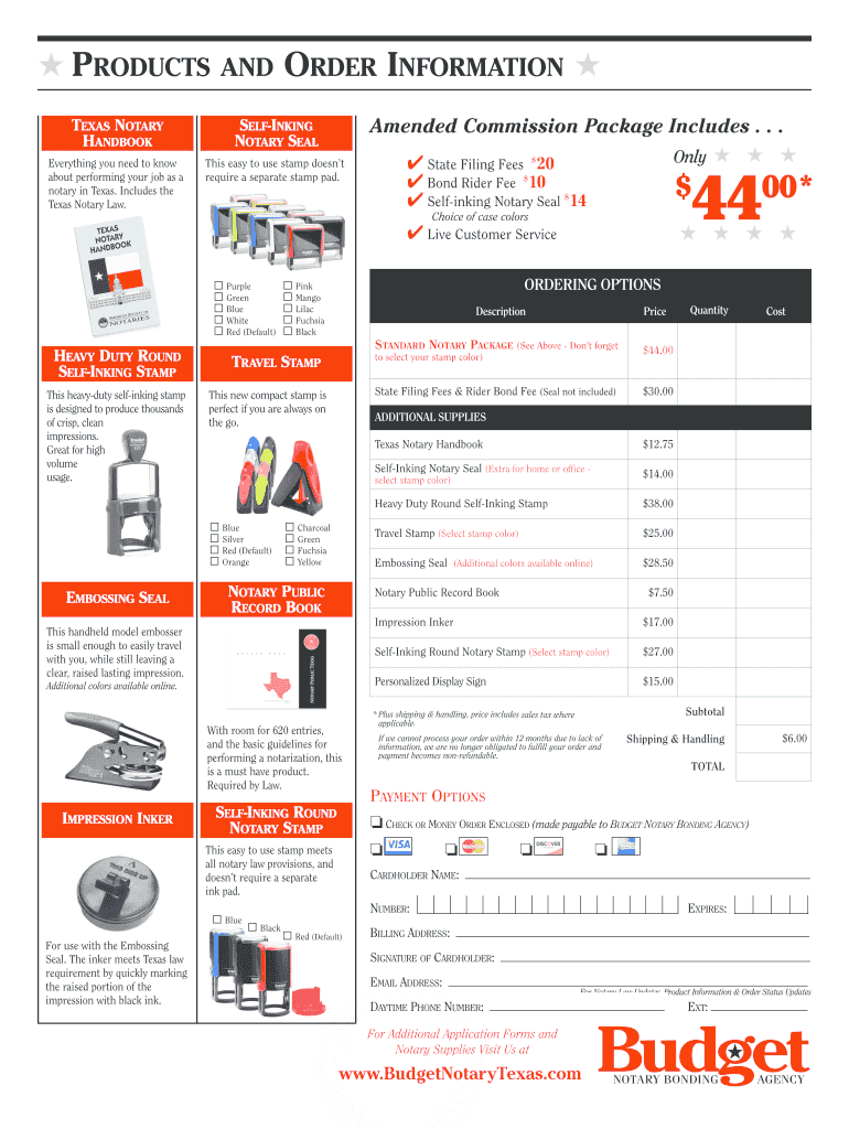Fillable Online Forms Notary Public Underwriters Agency of Texas Fax