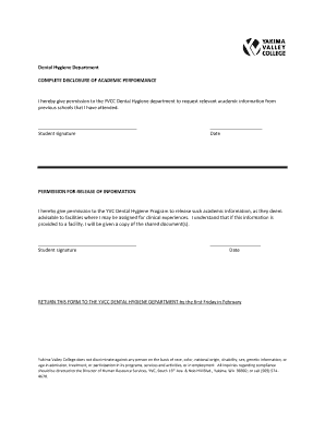 COMPLETE DISCLOSURE OF ACADEMIC PERFORMANCE