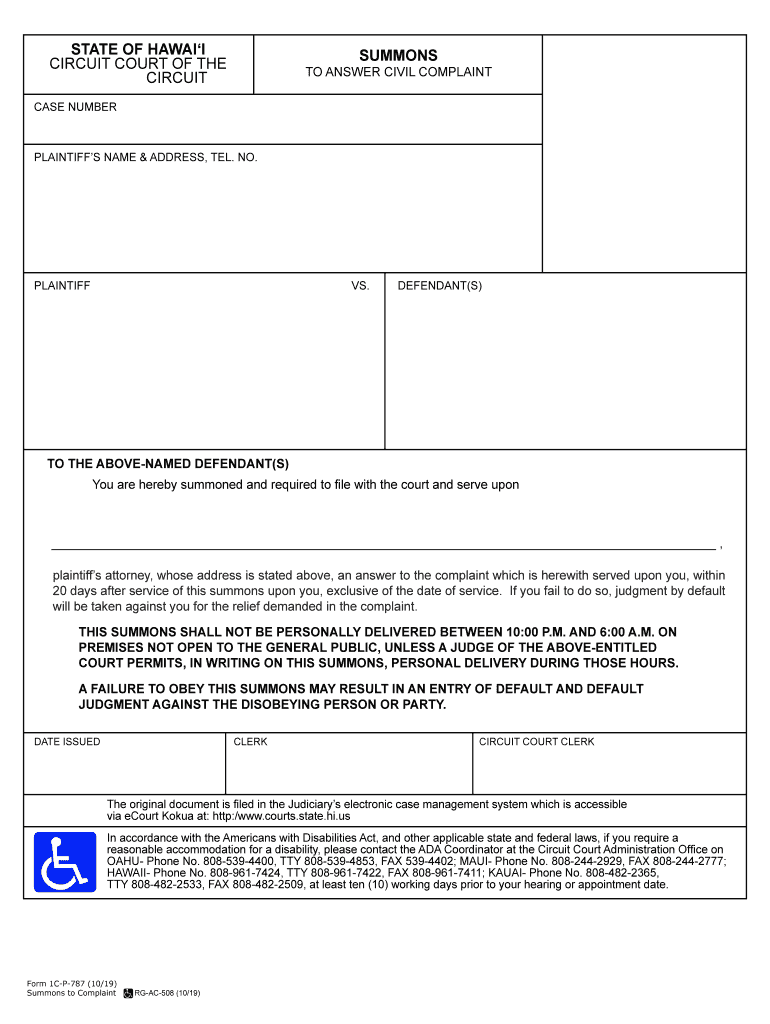 hi civil complaint Preview on Page 1