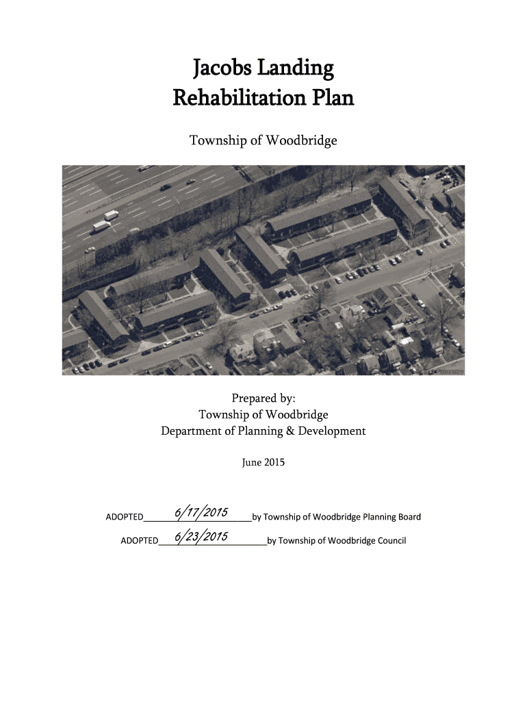 Fillable Online Jacobs Landing Rehabilitation Plan Woodbridge