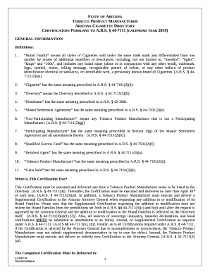 Tobacco LawsArizona Attorney General