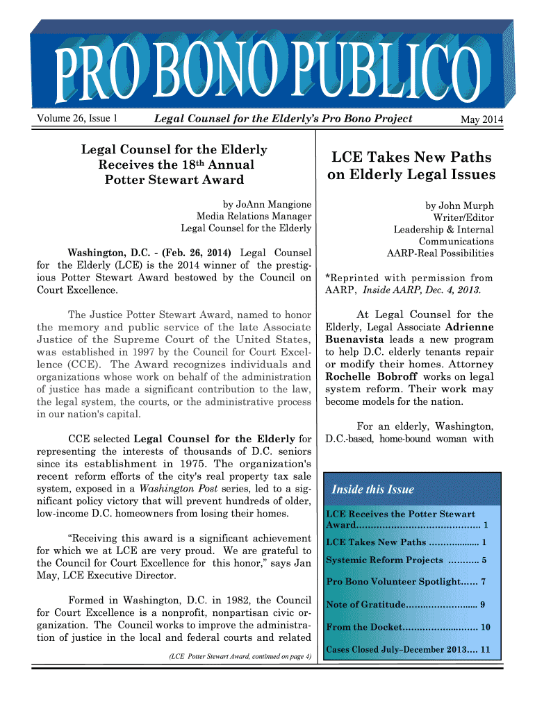 Fillable Online Legal Counsel for the Elderly LCE Takes New Paths Receives Fax Email Print